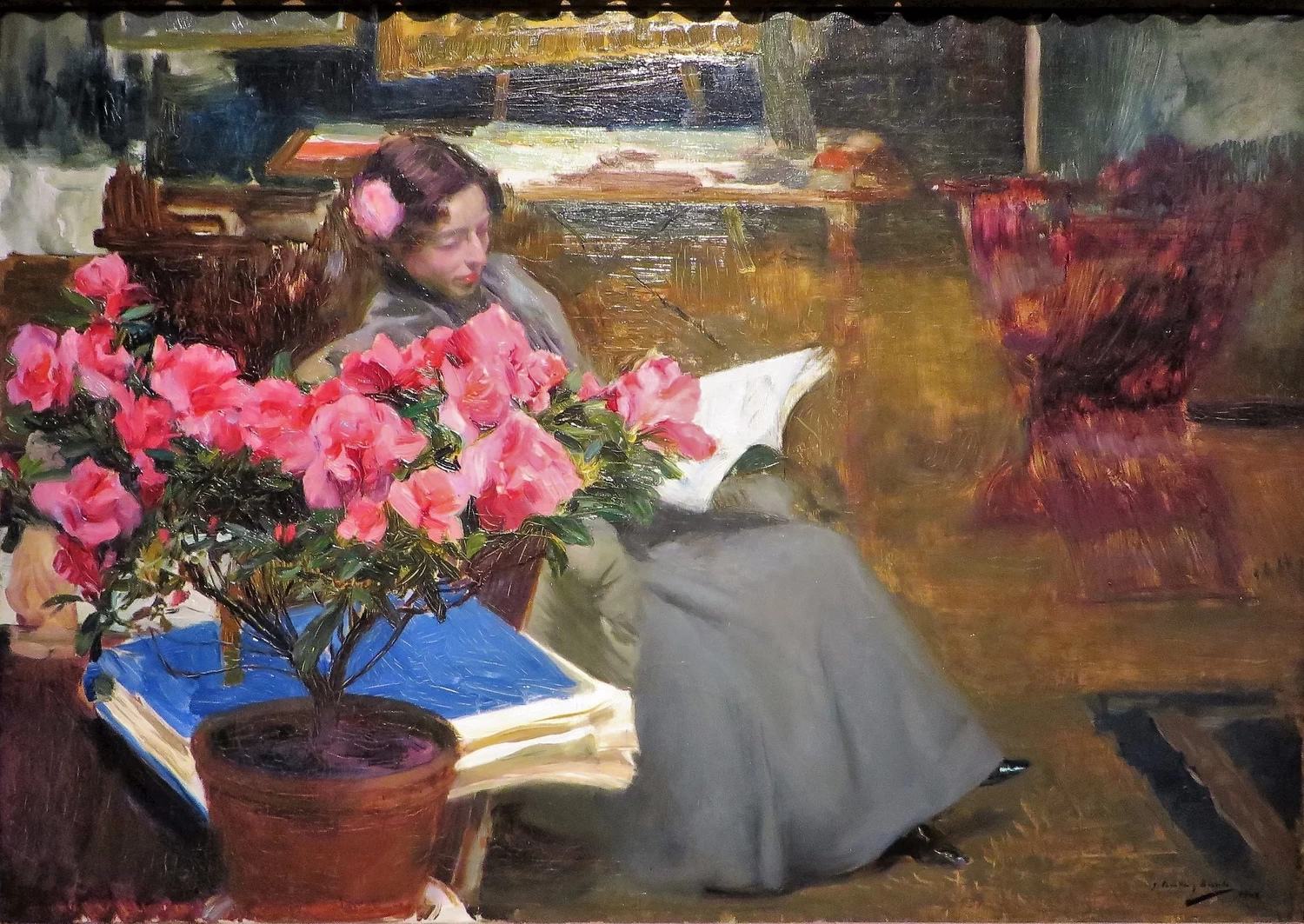 Clotilde nello studio